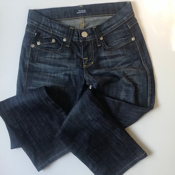 Rock & Republic Cosbie Cropped Stick Deep Indigo - Picture 3 of 8